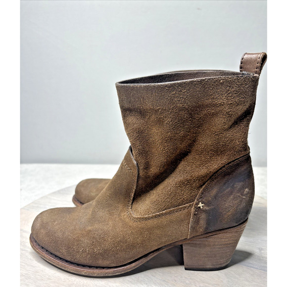 Rag & Bone Women’s Suede Ankle Booties Brown Slouch Western Style Leather Sole 6 - Picture 3 of 10